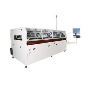 High speed, in-line soldering system